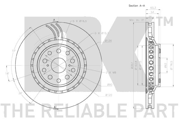 NK 3145146 Bremsscheibe