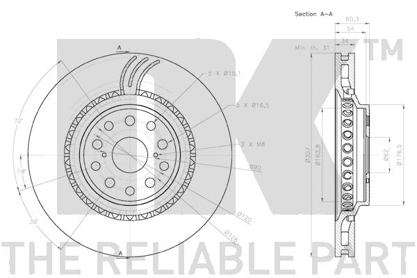 NK 3145147 Bremsscheibe