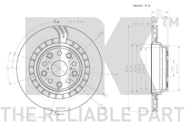 NK 3145148 Bremsscheibe