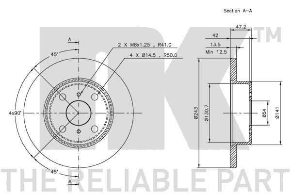 NK 204514 Bremsscheibe