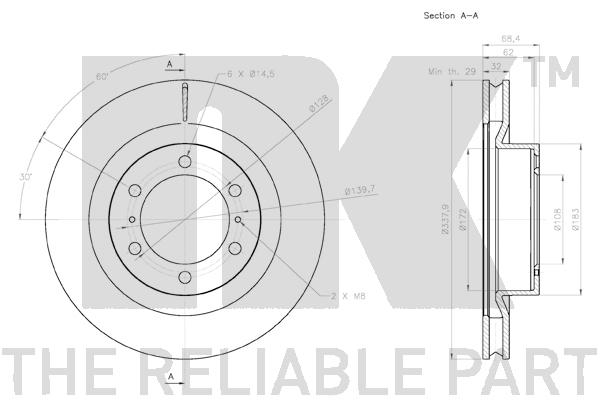 NK 3145150 Bremsscheibe