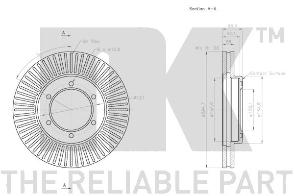 NK 3145153 Bremsscheibe