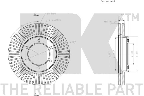 NK 2045155 Bremsscheibe