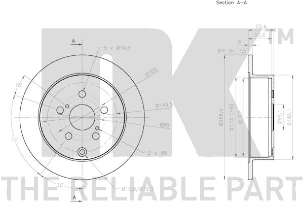 NK 3145156 Bremsscheibe