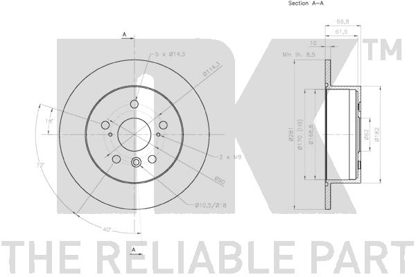 NK 3145159 Bremsscheibe