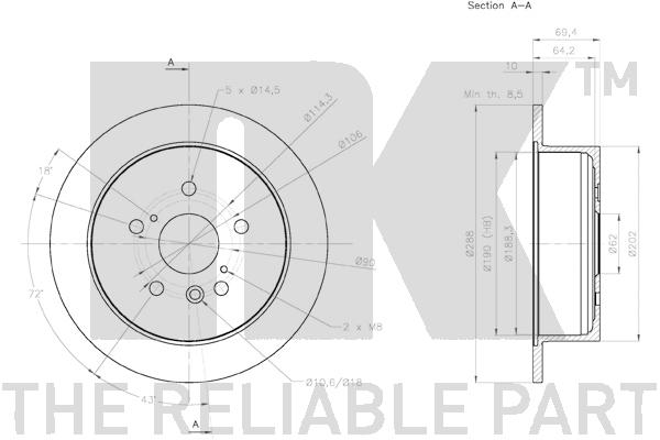 NK 2045160 Bremsscheibe