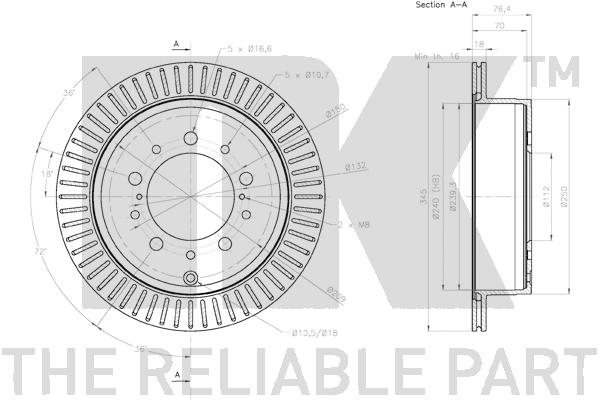 NK 3145162 Bremsscheibe