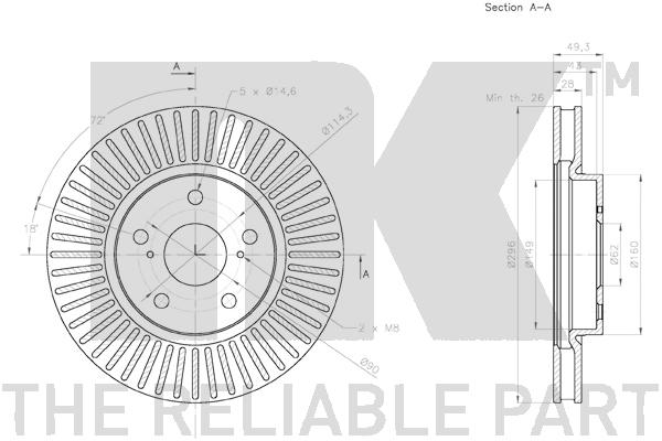 NK 2045167 Bremsscheibe