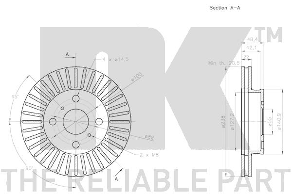 NK 3145174 Bremsscheibe