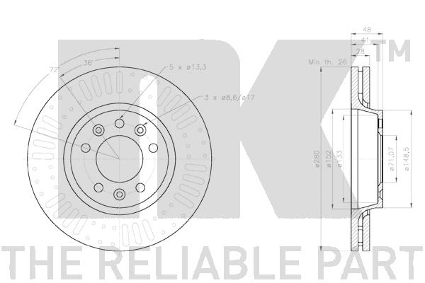 NK 2045175 Bremsscheibe