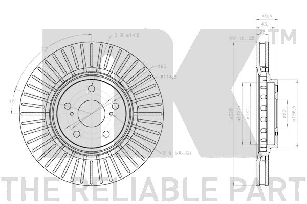 NK 3145176 Bremsscheibe