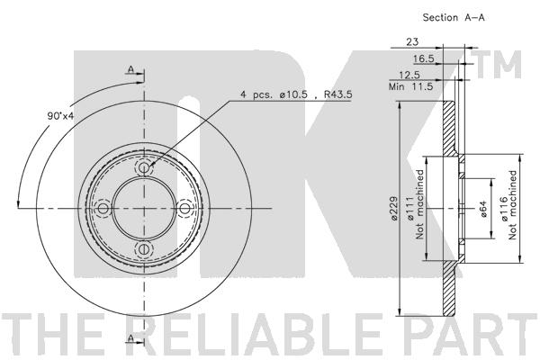 NK 204518 Bremsscheibe