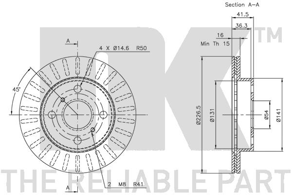 NK 204520 Bremsscheibe