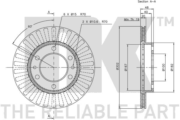 NK 204522 Bremsscheibe