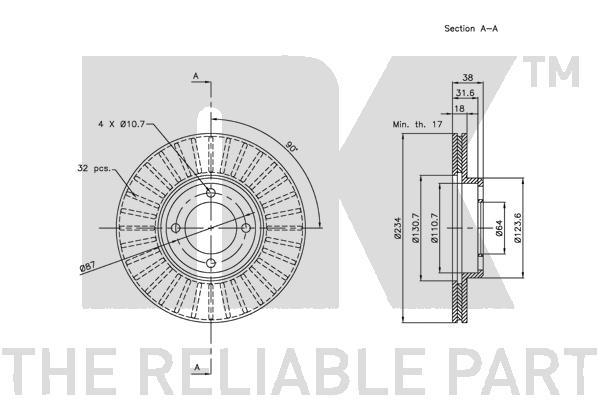 NK 204528 Bremsscheibe