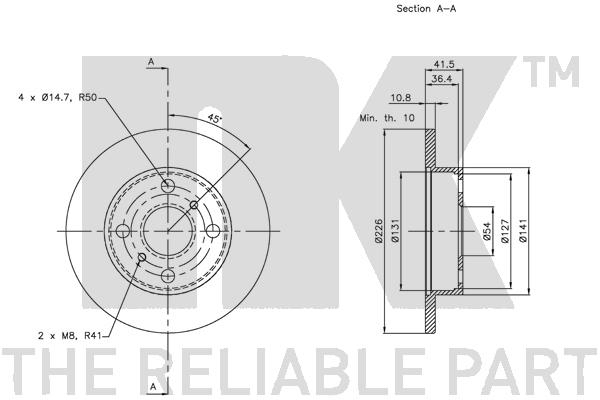 NK 204529 Bremsscheibe
