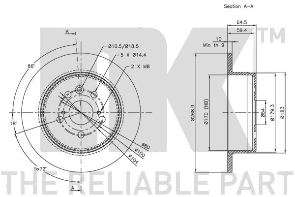 NK 204533 Bremsscheibe