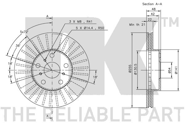 NK 204536 Bremsscheibe