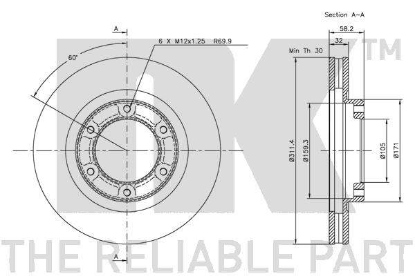 NK 204542 Bremsscheibe