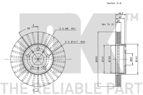 NK 204545 Bremsscheibe