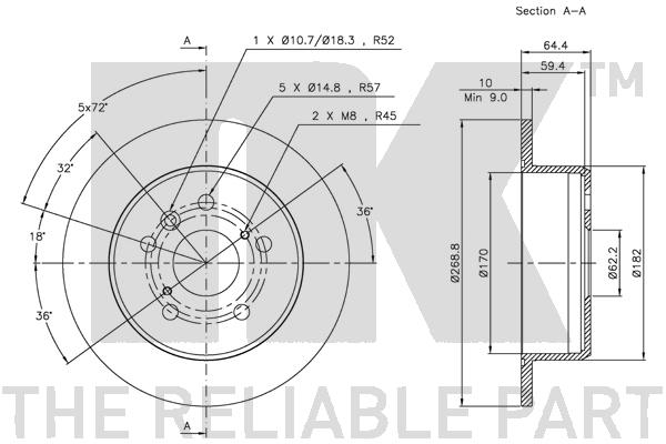 NK 204548 Bremsscheibe