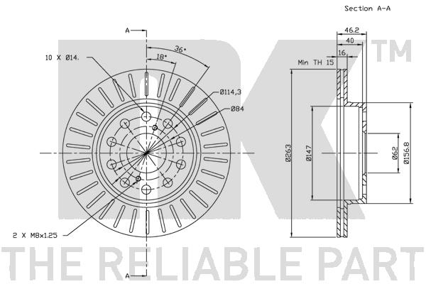 NK 204556 Bremsscheibe