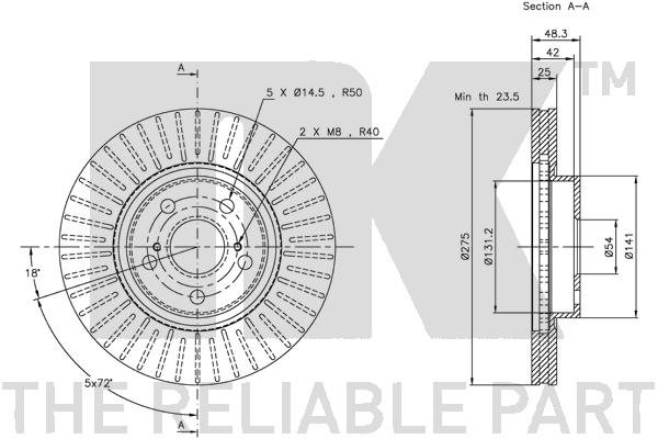 NK 204557 Bremsscheibe
