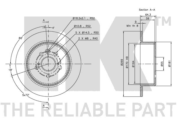 NK 204558 Bremsscheibe