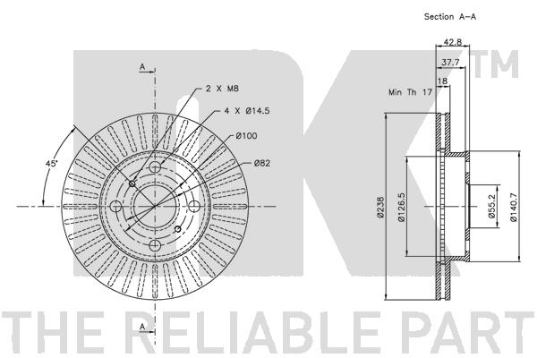 NK 204559 Bremsscheibe