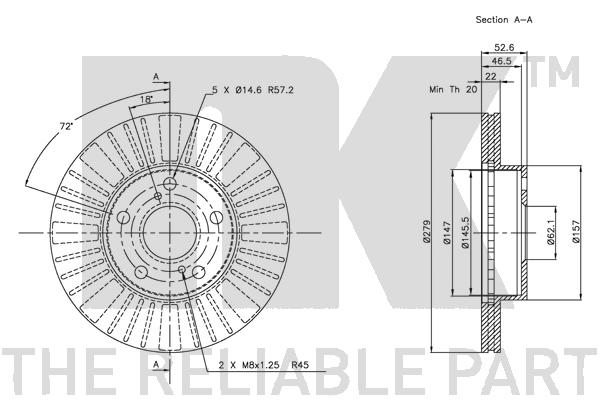 NK 204560 Bremsscheibe