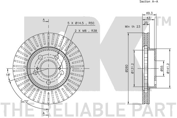 NK 204564 Bremsscheibe