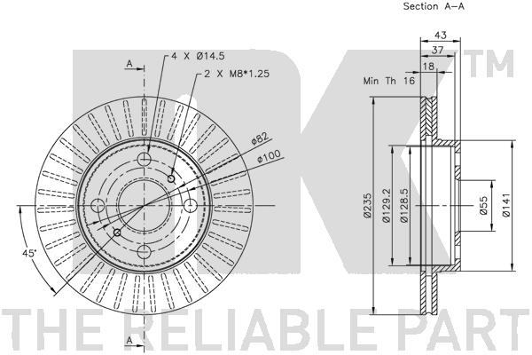 NK 204565 Bremsscheibe