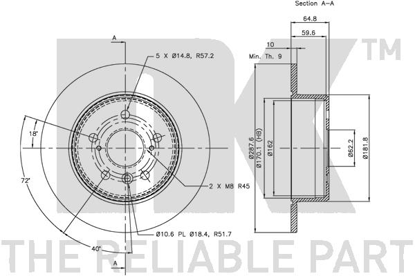 NK 204570 Bremsscheibe
