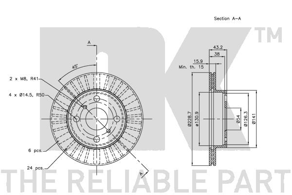 NK 204571 Bremsscheibe