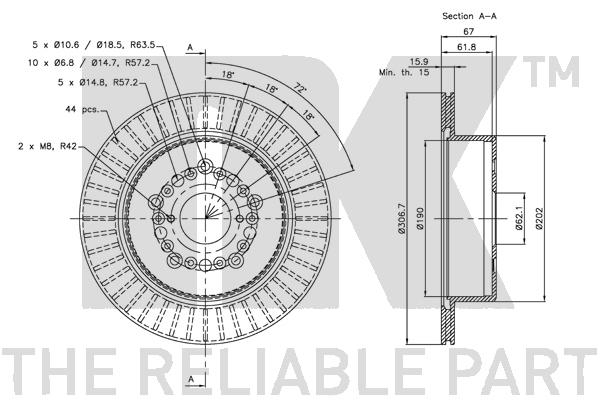 NK 204573 Bremsscheibe