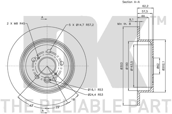 NK 204574 Bremsscheibe