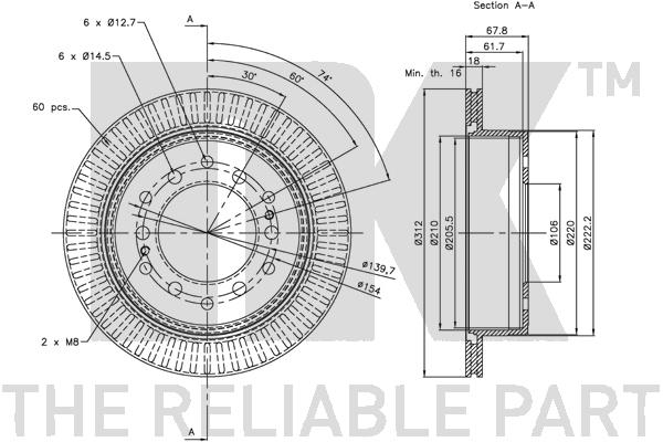 NK 204575 Bremsscheibe