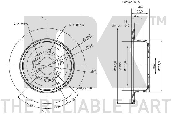 NK 204576 Bremsscheibe