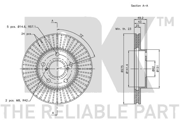 NK 204578 Bremsscheibe