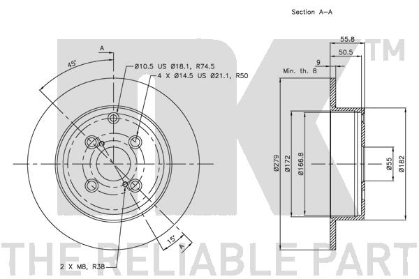 NK 204585 Bremsscheibe