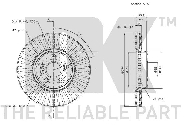 NK 204595 Bremsscheibe