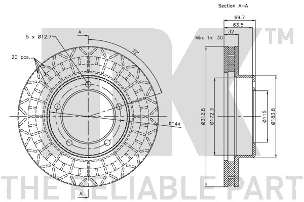 NK 204597 Bremsscheibe