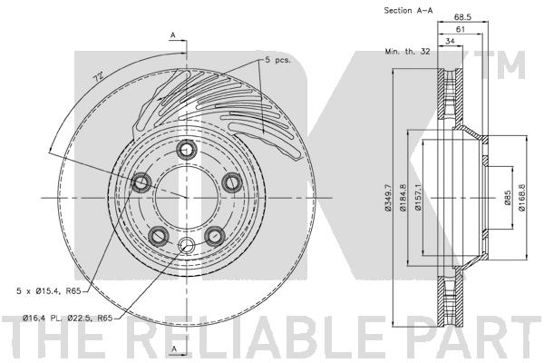 NK 3147103 Bremsscheibe