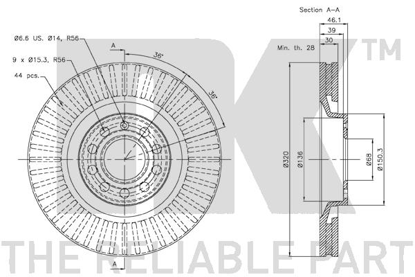 NK 3147107 Bremsscheibe