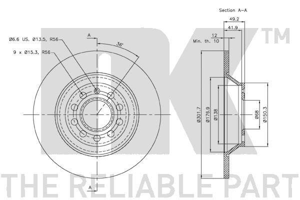 NK 3147109 Bremsscheibe