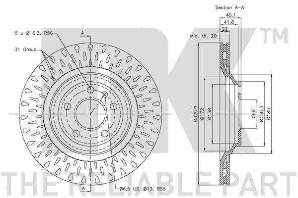 NK 3147110 Bremsscheibe