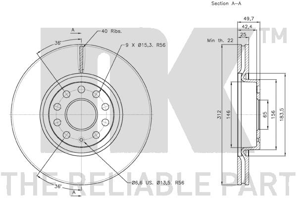 NK 3147115 Bremsscheibe