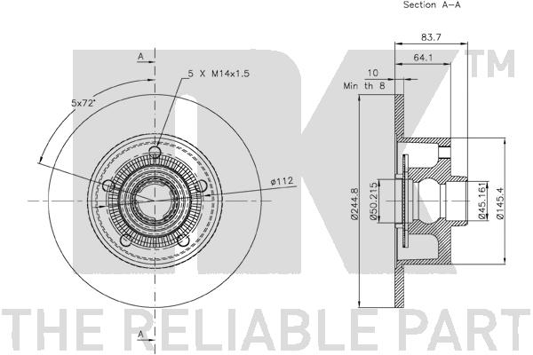 NK 3147120 Bremsscheibe