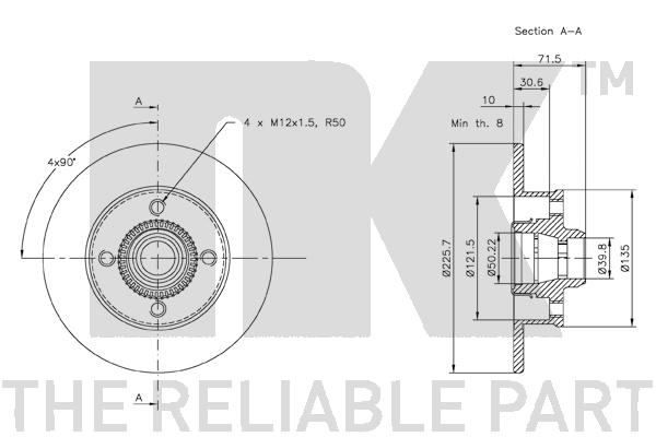 NK 2047121 Bremsscheibe