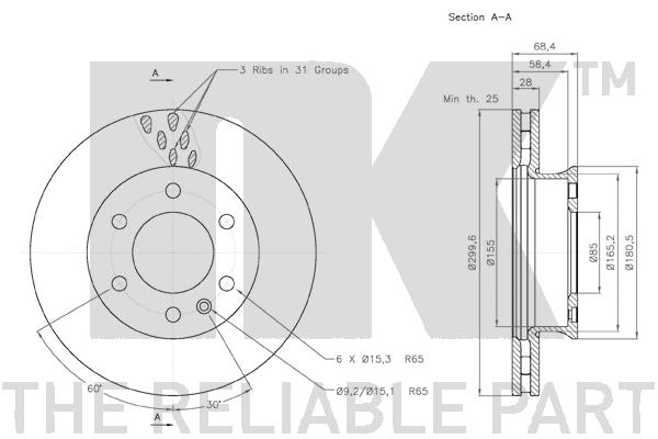 NK 3147123 Bremsscheibe